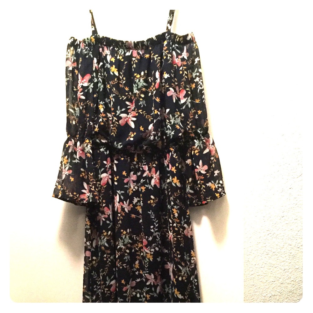 Spring Lily Rose Off The Shoulder Dress Large